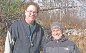 From left: chief geologist Alex Knox and president Andr Gauthier at Matamec Explorations' Kipawa rare earths deposit in Quebec.