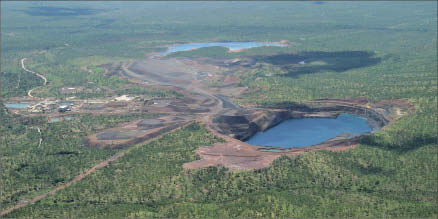 An aerial view of Vista Gold's Mt. Todd gold project in Australia's Northern Territory. Photo by Vista Gold