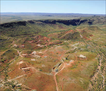 An aerial view of Moly Mines' Spinifex Ridge molybdenum-copper project in Western Australia's Pilbara region. Photo by Moly Mines