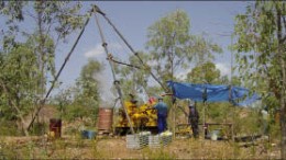 Drillers at Sunridge Gold's Asmara copper-gold-zinc project in Eritrea. Photo by Sunridge Gold