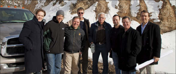 American Vanadium president and CEO Bill Radvak (far right) with staff, consultantsand analysts at the Gibellini project in Eureka Cty., Nev. Photo by Ian Bickis