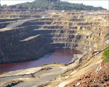 EMED Mining's past-producing Rio Tinto copper mine in Huelva province, Spain, 65 km northwest of Seville. Photo by EMED Mining