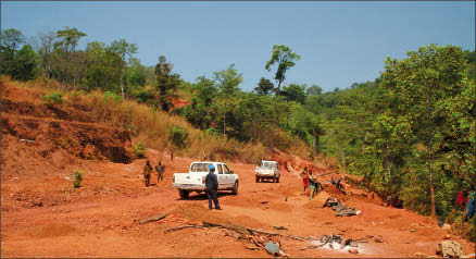 Exploring at Cluff Gold's Baomahun gold project in Sierra Leone's Bo district, 180 km east of the capital Freetown. Photo by Cluff Gold