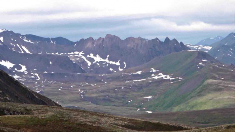 Looking west at Brixton Metals' Kahilt project in Alaska. Photo by Brixton Metals