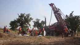 Drillers working at Roxgold's Yaramoko gold project in Burkina Faso, 200 km southwest of the capital Ouagadougou. Photo by Roxgold