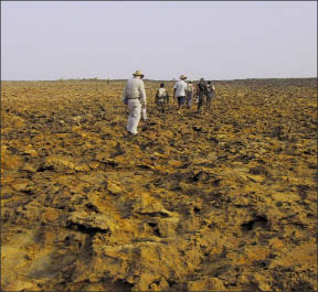 Exploring at Ethiopian Potash's Danakil project. Photo by Ethiopian Potash