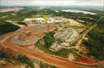 An aerial view of Gold Fields' Tarkwa gold mine in southwestern Ghana, 300 km west of the capital Accra. Photo by Gold Fields