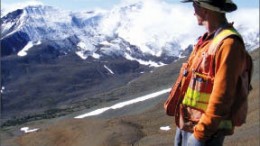 Geologist Mike Miller at Sona Resources' Elizabeth gold project in southern B.C. Photo by Sona Resources