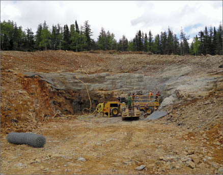 Workers building the portal at Trevali Mining's Halfmile Mine project in northern New Brunswick. Photo by Trevali Mining