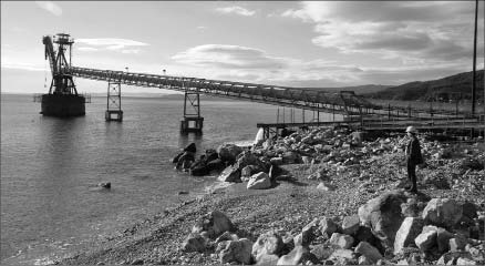 The port facility at European Goldfields' Stratoni lead-zinc-silver project in northern Greece. Photo by European Goldfields