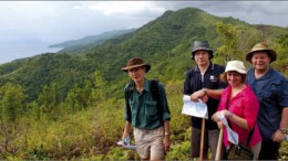 At Mindoro's Agata nickel project in the Philippines, from left: COO Tony Climie; president and CEO Jon Dugdale; vice-president of investor relations Penny Gould; and CFO Rob King. Photo by Ian Bickis