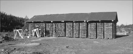 A core shack at Century Iron Mines' and Augyva Mining Resources' Duncan Lake iron ore project in the James Bay region of Quebec. Photo by Augyva Mining Resources