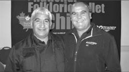 Rescued Chilean miners Omar Reygadas (left) and Franklin Lobos at a press conference in Toronto. Photo by Salma Tarikh