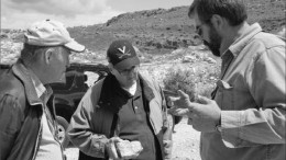 At Terraco Gold's Almaden gold project in Idaho, from left: lead consulting geologist Ken Snyder; vice-president of exploration Charles Sulfrian; and Discovery Investing's Michael Berry. Photo by Terraco Gold