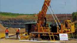 Drillers at work at Vista Gold's Mt. Todd gold project in Australia's Northern Territory. Photo by Vista Gold