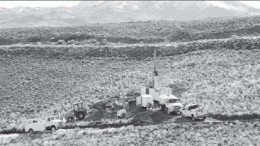 A drill rig at International Enexco's Contact copper project in Nevada. Photo by International Enexco