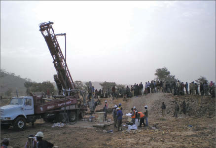 Drillers at Roxgold's Yaramoko gold project in western Burkina Faso. Photo by Roxgold