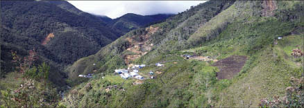 The exploration camp and copper deposit at Candente Copper's Canariaco Norte project in northern Peru. Photo by Candente Copper