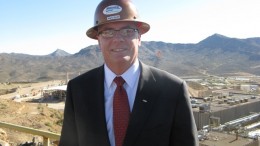 Molycorp president and CEO Mark Smith at the Mountain Pass rare earth element mine in southeastern California. Photo by Trish Saywell.