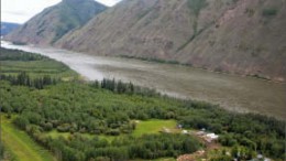 An aerial view of the camp and surrounding area at Kaminak Gold's Coffee gold project in the Yukon. Photo by Ian Bickis