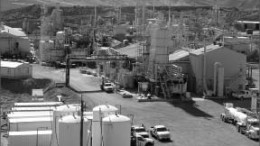 Facilities at Molycorp's Mountain Pass rare earth element mine in southeastern California. Photo by Trish Saywell