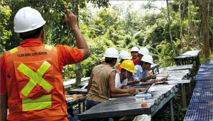 Exploration staff at Intrepid Mines' Tujuh Bukit gold-copper project in Indonesia. Photo by Intrepid Mines