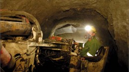 A miner working underground at European Goldfields' Olympias polymetallic project in Greece. Photo by European Goldfields