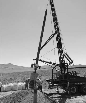 Drillers at work at Western Lithium's Kings Valley lithium project in Humboldt County, Nevada. Photo by Western Lithium