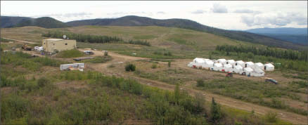 The camp at Golden Predator's Brewery Creek gold project in the Yukon. Photo by Ian Bickis