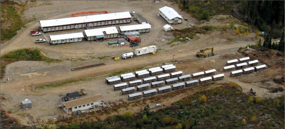 An aerial view of the camp at Canada Zinc Metals' Akie zinc-lead-silver project in northeastern British Columbia. Photo by Canada Zinc Metals