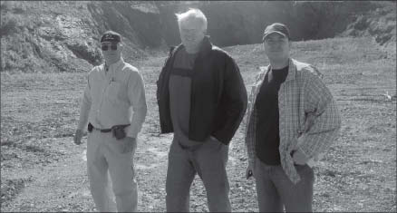 At El Nino Ventures' Murray Brook polymetallic project in New Brunswick, from left: executive vice-president of exploration Bill Stone; chairman and CEO Harry Barr; and vice-president of exploration Ali Alizadeh. Photo by El Nino Ventures