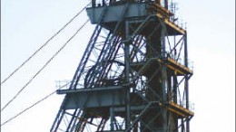 A headframe at Impala Platinum's Rustenburg platinum mine in the western limb of South Africa's Bushveld igneous complex. Impala Platinum