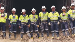 Workers at an entrance to the underground workings at Tahoe Resources' Escobal silver project in Guatemala. Photo by Tahoe Resources
