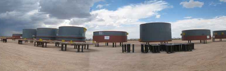 Mills currently stored in Tuscon for Augusta Resource's Rosemont copper-molybdenum-silver project located 50 km southeast in Pima County, Arizona. Photo by Augusta Resource