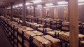 Gold bullion inside one of the Bank of England's vaults. Photo by Bank of England