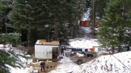 Drillers working at Marathon Gold's Golden Chest project in northern Idaho in February. Photo by Marathon Gold