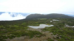 A hilltop at First Point Minerals' Decar nickel project in northern British Columbia. Photo by The Northern Miner