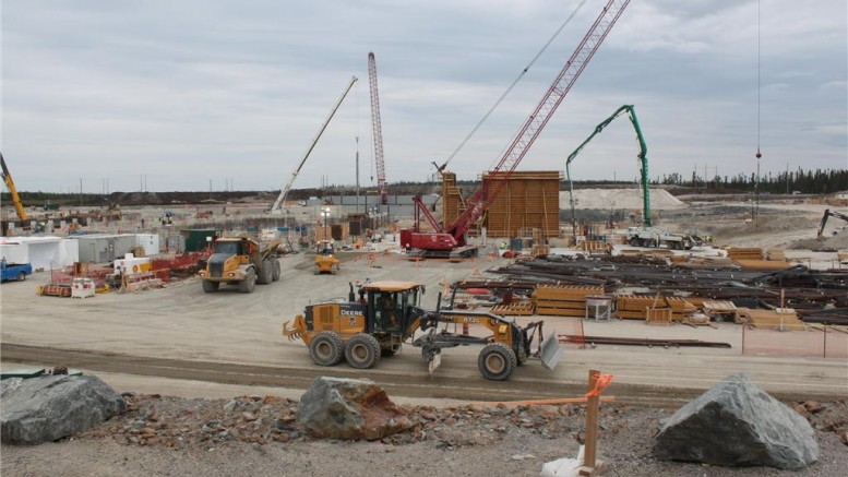 Construction at Detour Gold's Detour Lake gold project in northern Ontario. Photo by Sam Crittenden