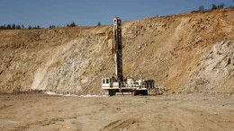 A drill rig at Capstone Mining's Minto open-pit copper mine in the Yukon. Photo by Capstone Mining