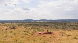 A drill rig at Ivanplats' Platreef platinum group elements project in South Africa's Bushveld igneous complex. By Ivanplats.