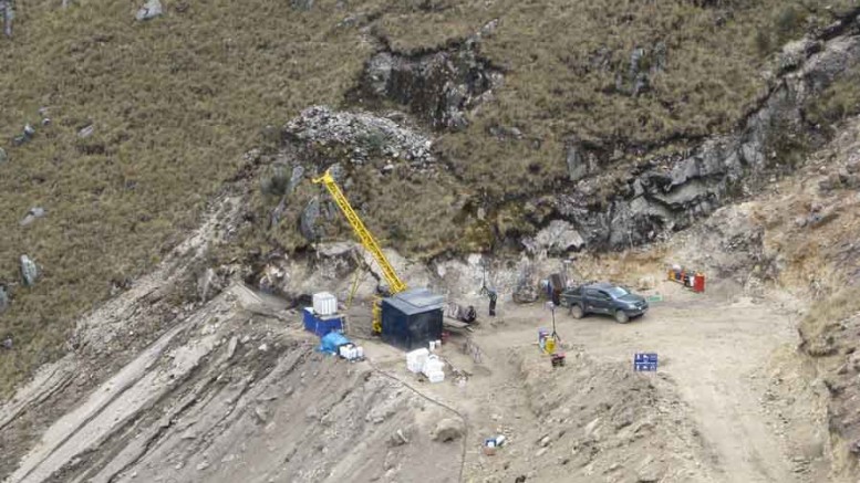 Drillers at Malaga's Pasto Bueno tungsten mine in Peru in late 2010. By Trish Saywell.