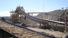 A conveyor at Paladin Energy's Langer Heinrich uranium mine in Namibia. Source: Paladin Energy