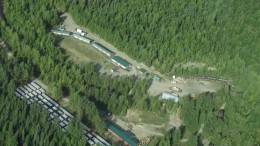 An aerial view of Spanish Mountain Gold's namesake gold-silver project, 60 km northeast of Williams Lake, B.C. Source: Spanish Mountain Gold