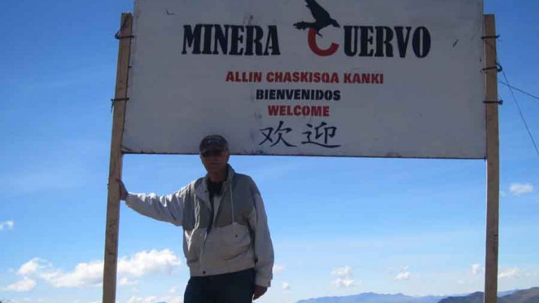 Cuervo Resources chairman Gordon Watts at the Cerro Ccopane project. Photo by Salma Tarikh