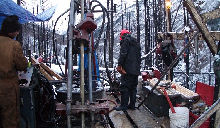 Drillers at Brixton Metals' Thorn gold project in British Columbia. Source: Brixton Metals