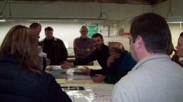Rubicon staff members discuss the Phoenix gold project located in Red Lake, Ontario. Source: Rubicon Minerals