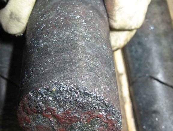 A core sample from Alderon Iron Ore's Kami project in western Labrador. Source: Alderon Iron Ore