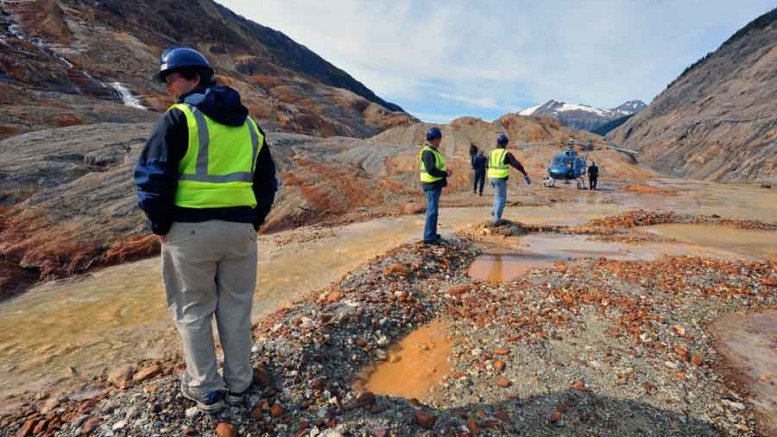 Visitors at Seabridge Gold's KSM gold-copper project, 70 km north of Stewart, British Columbia. Source: Seabridge Gold