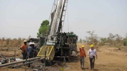 Drillers at Volta Resources' Kiaka gold project, 140 km southeast of Ouagadougou, Burkina Faso. Source: Volta Resources
