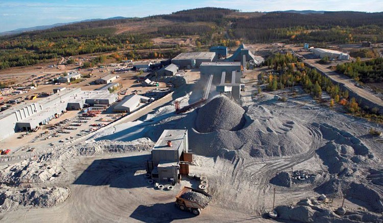 An aerial shot of the Gibraltar copper-molybdenum mine in British Columbia. Source: Taseko Mines